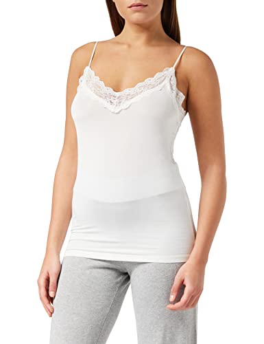 Object NOS Damen Objleena New Lace Singlet NOOS Top, per Pack Weiß (White White), Medium (Herstellergröße: M/L) von Object