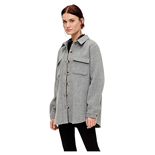 OBJECT Damen Objvera Owen L/S Jacket Noos Jacke, Medium Grey Melange, 40 EU von Object