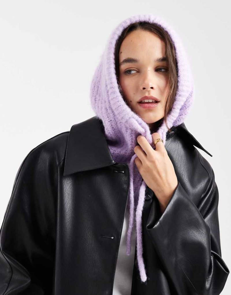 Object - Balaklava aus Strick in Flieder-Lila Object - Balaklava aus Strick in Flieder-Lila von Object