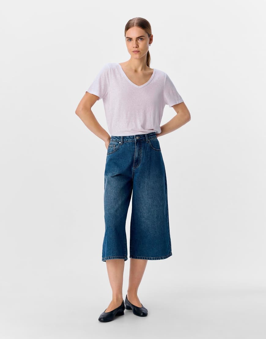 Object - Bermuda-Shorts in Denim-Mittelblau Object - Bermuda-Shorts in Denim-Mittelblau von Object