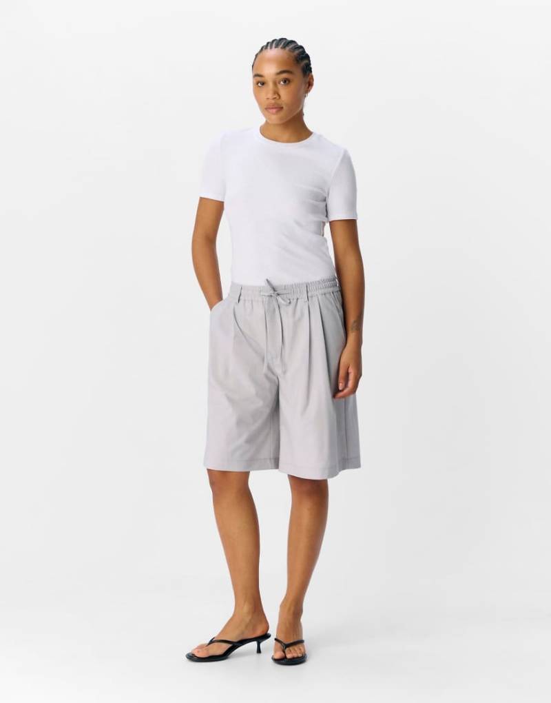 Object - Bermudashorts in meliertem Hellgrau von Object
