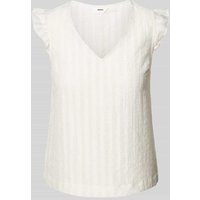 Object Blusenshirt mit V-Ausschnitt Modell 'AMANDA' in Offwhite, Größe 34 Object Blusenshirt mit V-Ausschnitt Modell 'AMANDA' in Offwhite, Größe 34 von Object