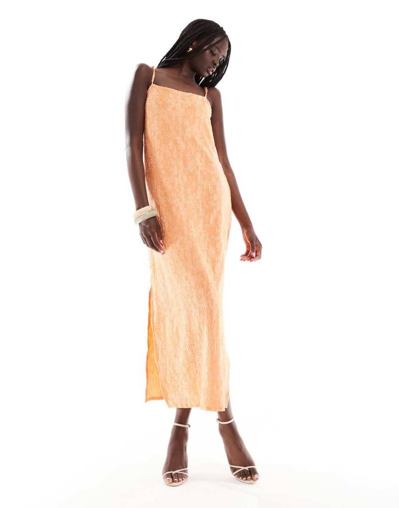 Object - Camisole-Midikleid in Orange mit Struktur von Object