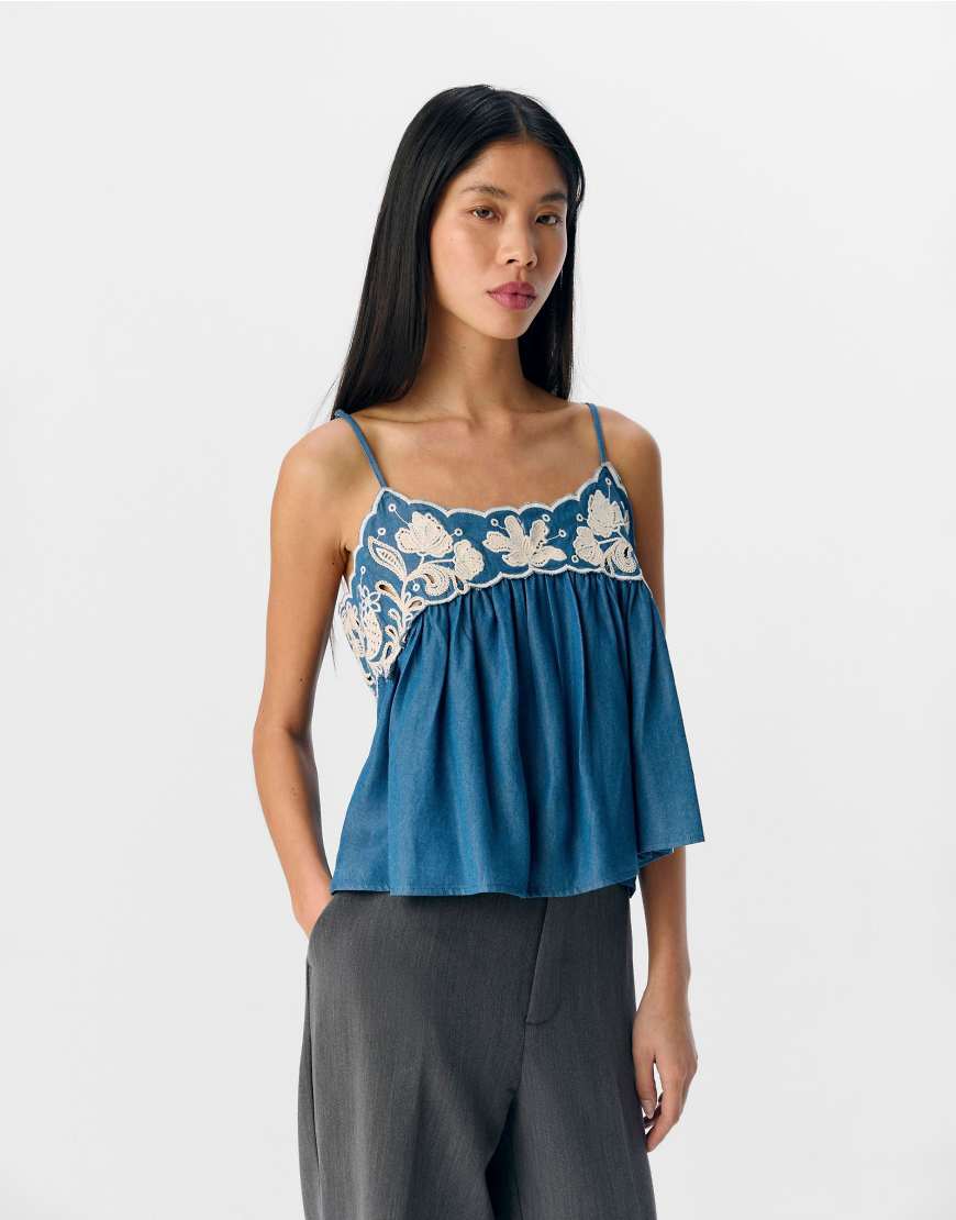 Object - Camisole aus mittelblauem Denim Object - Camisole aus mittelblauem Denim von Object