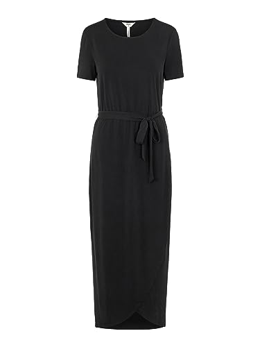 Object Damen Objannie Nadia S/S Dress Noos Kleid, Schwarz, XS EU von Object