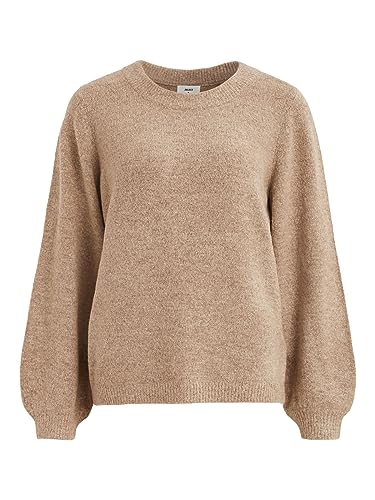Object Damen OBJEVE NONSIA L/S Knit NOOS Pullover, Incense, L, 23027064 von Object