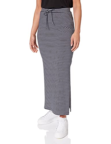 Object Damen OBJSTEPHANIE Maxi Skirt NOOS Rock, White/Stripes:Sky Captain, S von Object