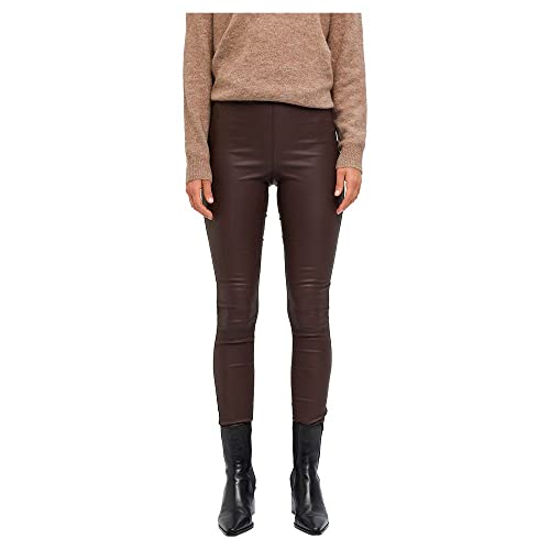 Object Damen Objbelle Mw Coated Noos Leggings, Java, 34 EU von Object