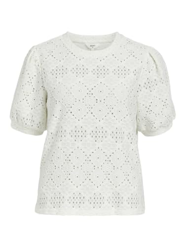 Object Damen Objfeodora S/S Top Noos T-Shirt, Cloud Dancer, M EU von Object