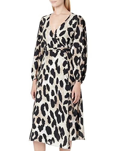 Object Damen Objleonora L/S Wrap Midi Dress Noos Kleid, Sandshell, 36 EU von Object