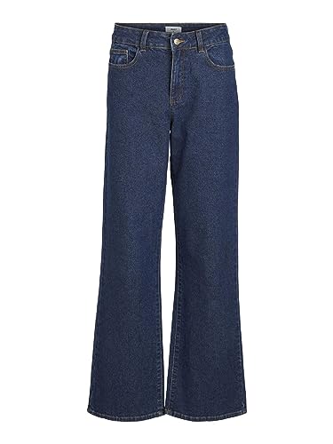 Object Damen Objmarina Mw Denim Jeans Noos Hose, Dark Blue Denim, XL EU von Object