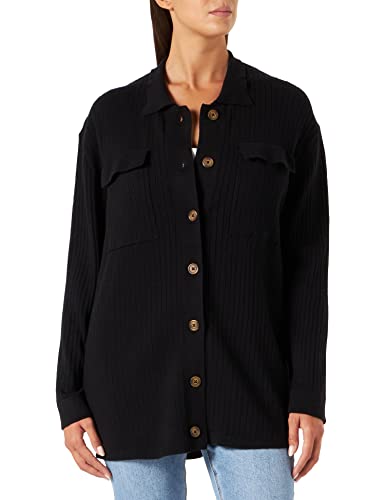 Object Damen Objnoelle Meza Knit Shirt Noos Strickjacke, Schwarz, XL EU von Object