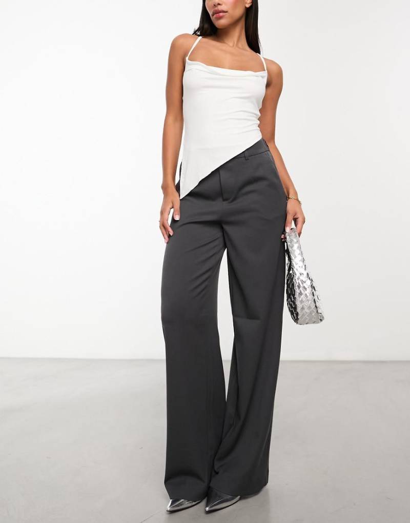 Object - Elegante Hose in Grau mit elastischem, mittelhohem Bund von Object