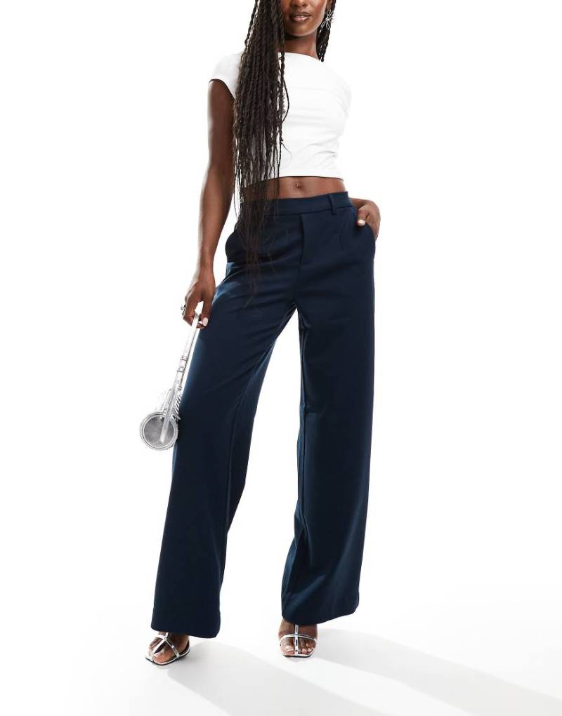 Object - Elegante Hose in Marineblau mit weitem Bein von Object
