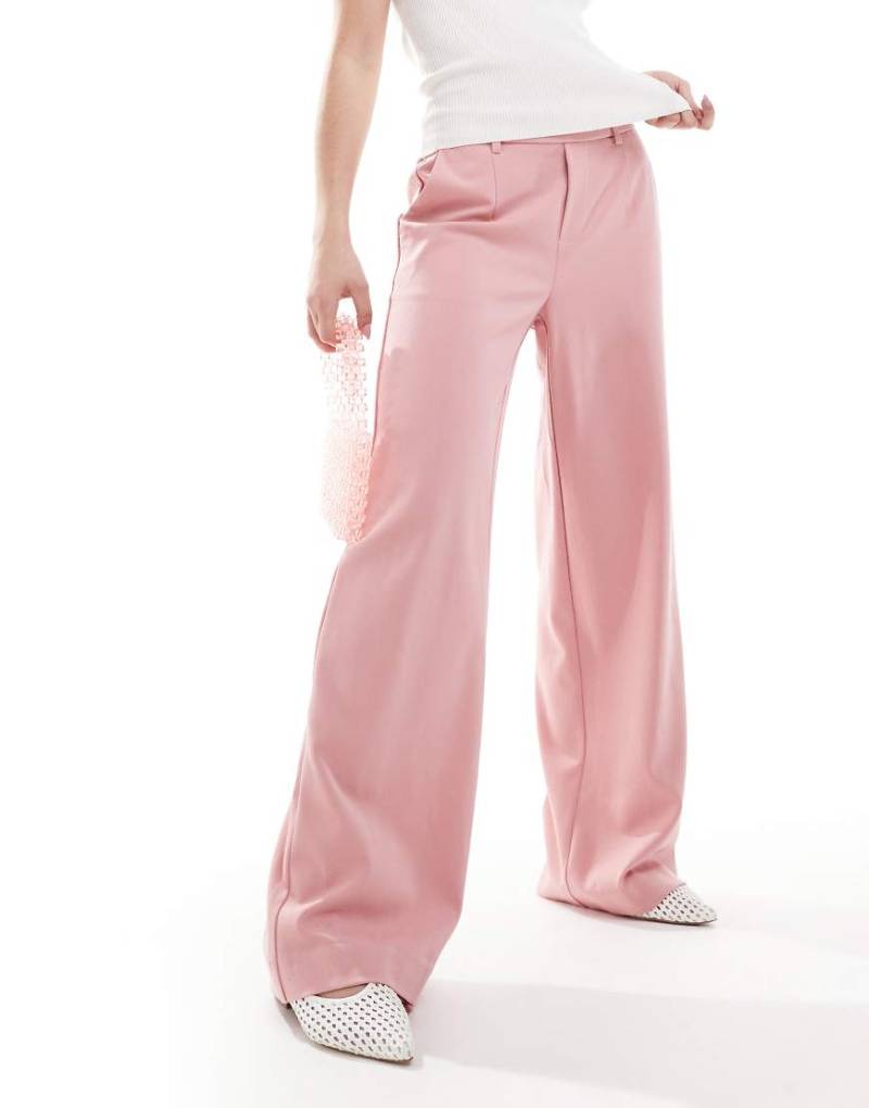 Object - Elegante Hose in Rosenrosa mit weitem Bein von Object