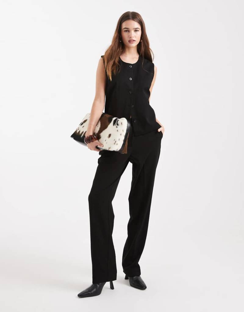 Object - Elegante Hose in Schwarz mit geradem Bein, Kombiteil von Object