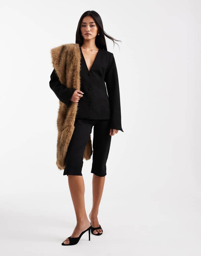 Object - Eleganter Stretch-Blazer in Schwarz mit betonter Taille von Object