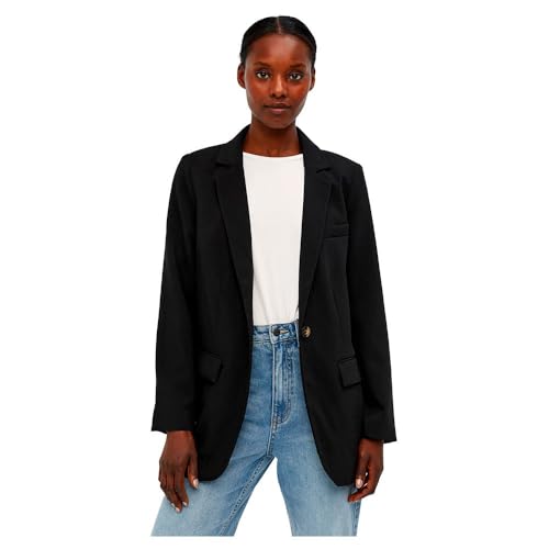Object Damen Objsigrid L/S Noos L ssiger Business Blazer, Schwarz, 42 EU von Object