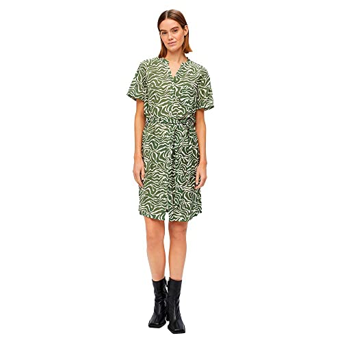 Object Damen Objseline S/S Shirt Dress Noos Kleid, Vineyard Green, 38 EU von Object