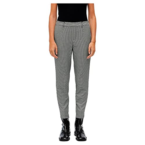 Object OBJLISA Slim Pant AOP NOOS,Black/White Smal, 38 von Object