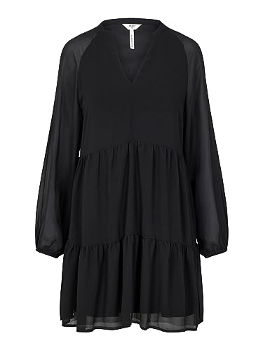 Object Damen Objmila Gia L/S Dress Noos Kleid, Black 1, 44 EU von Object