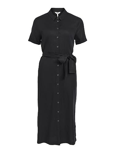 Object Damen Objtilda Isabella S/S Dress Noos Kleid, Schwarz, 38 EU von Object