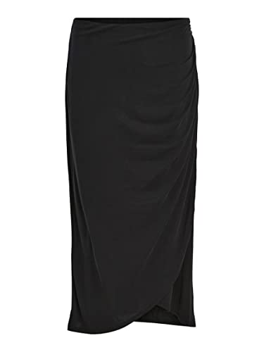 Object Damen Objannie Hw Drape Skirt Noos Maxirock, Schwarz, XS EU Object Damen Objannie Hw Drape Skirt Noos Maxirock, Schwarz, XS EU von Object