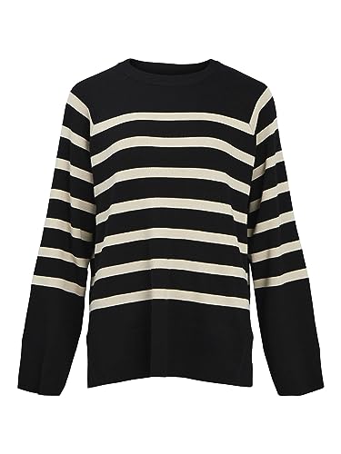 Object Damen Objester Knit Top Noos Pullover, Schwarz, L EU von Object