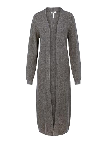 Object Female Strickjacke Lang, 23035778, Medium Grey Melange 2 von Object