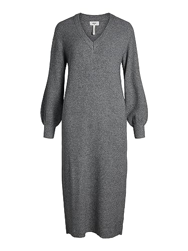 OBJECT Female Strickkleid Ballonärmel, 23035775, Medium Grey Melange von Object