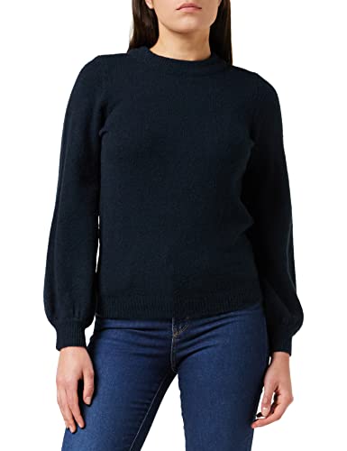 Object NOS Damen OBJEVE NONSIA LS KNIT PULLOVER NOOS Pullover,, per pack Blau (Sky Captain Detail: MELANGE), 40 (Herstellergröße: L) von Object