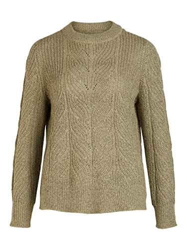 Object Women's OBJNOVA Stella L/S Knit NOOS Pullover, Sage/Detail:Melange, L 23030186 Object Women's OBJNOVA Stella L/S Knit NOOS Pullover, Sage/Detail:Melange, L 23030186 von Object