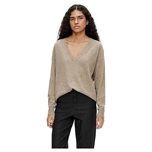 Object Damen Objthess L/S V-neck Knit Noos Pullover, Fossil, M EU Object Damen Objthess L/S V-neck Knit Noos Pullover, Fossil, M EU von OBJECT COLLECTORS ITEM