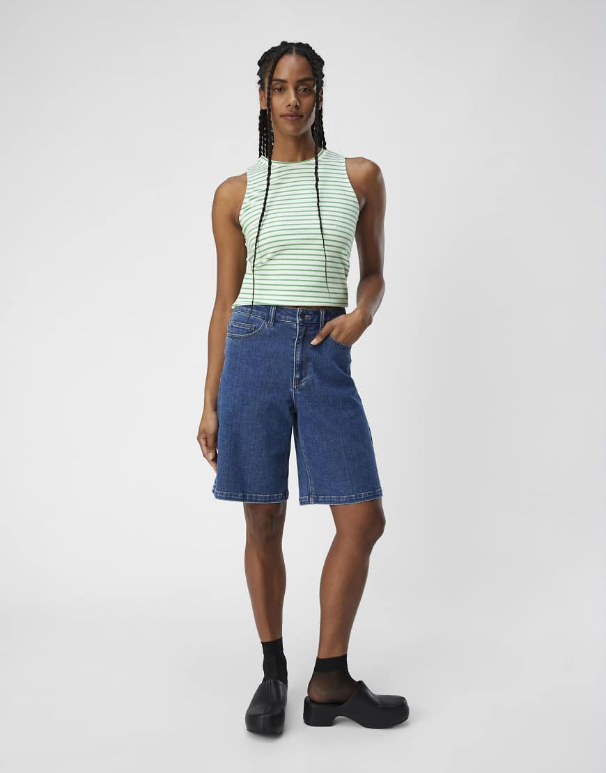 Object - Jeans-Shorts in Denim-Mittelblau Object - Jeans-Shorts in Denim-Mittelblau von Object