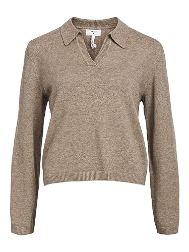 Object OBJTHESS L/S V-Neck Knit Polo NOOS von Object