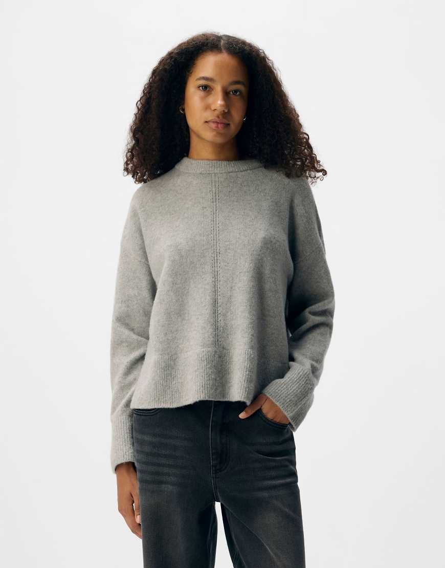 Object - Pullover in meliertem Hellgrau Object - Pullover in meliertem Hellgrau von Object
