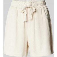 Object Regular Fit Bermudas mit Tunnelzug Modell 'SANNE' in Sand, Größe 34 von Object