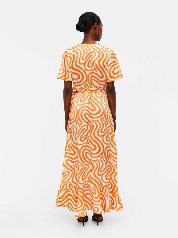 Object Sommerkleid Green Papaya (1-tlg) Wickel-Design von Object