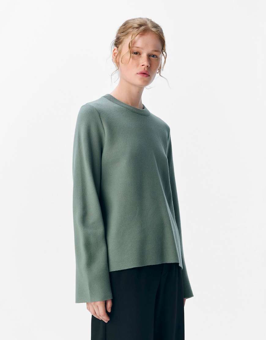 Object - Strickpullover in Lorbeerkranz-Grün von Object