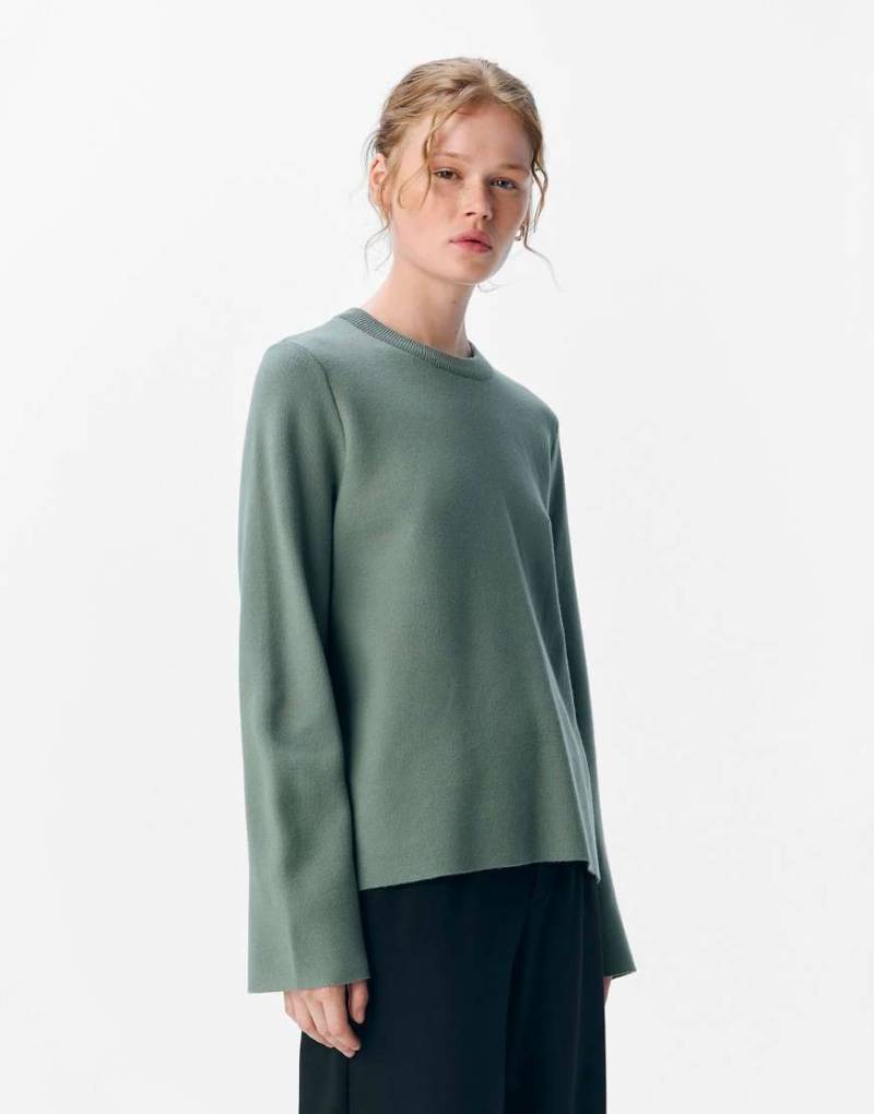 Object - Strickpullover in Lorbeerkranz-Grün von Object