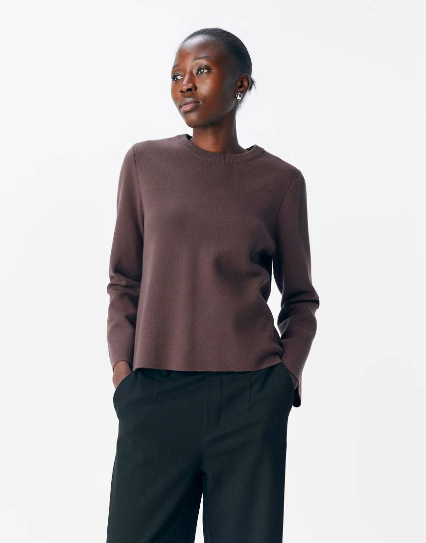 Object - Strickpullover in Morchelbraun-Brown von Object