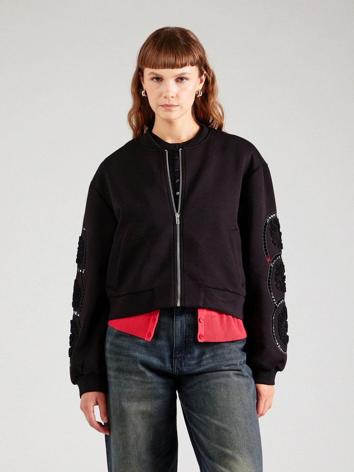 Object Sweatjacke OBJDORINA (1-tlg) Stickerei von Object