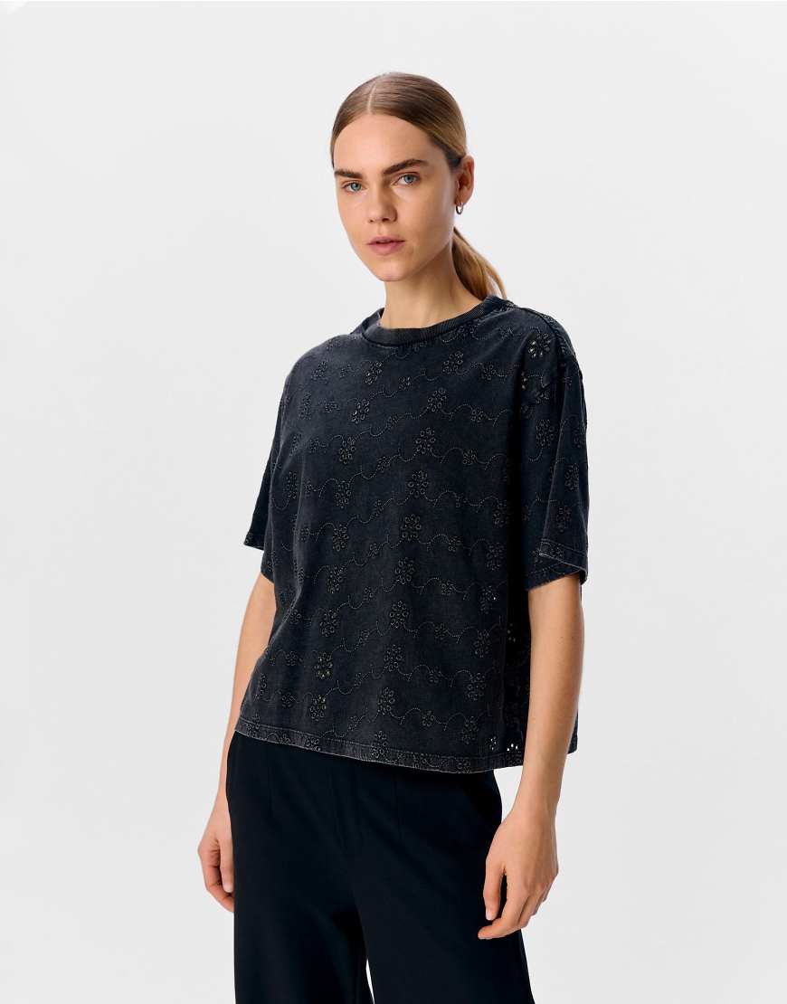 Object - T-Shirt in Schwarz Object - T-Shirt in Schwarz von Object