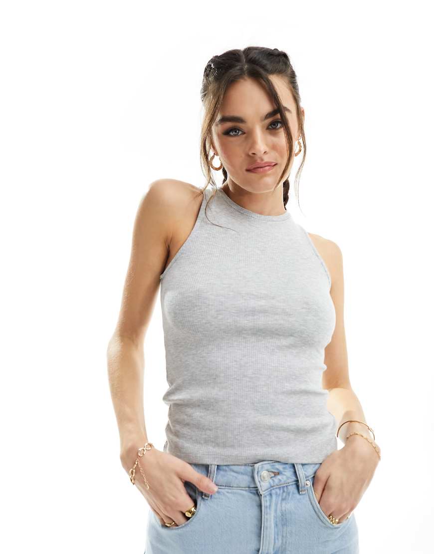 Object - Tanktop in meliertem Grau Object - Tanktop in meliertem Grau von Object