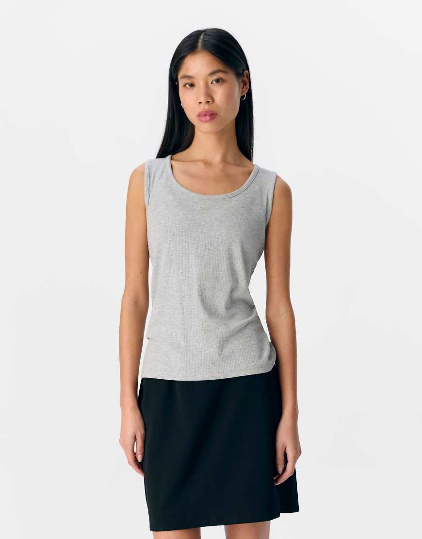 Object - Tanktop in meliertem Hellgrau Object - Tanktop in meliertem Hellgrau von Object
