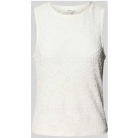Object Tanktop mit Lochmuster Modell 'FEODORA' in Offwhite, Größe XL Object Tanktop mit Lochmuster Modell 'FEODORA' in Offwhite, Größe XL von Object