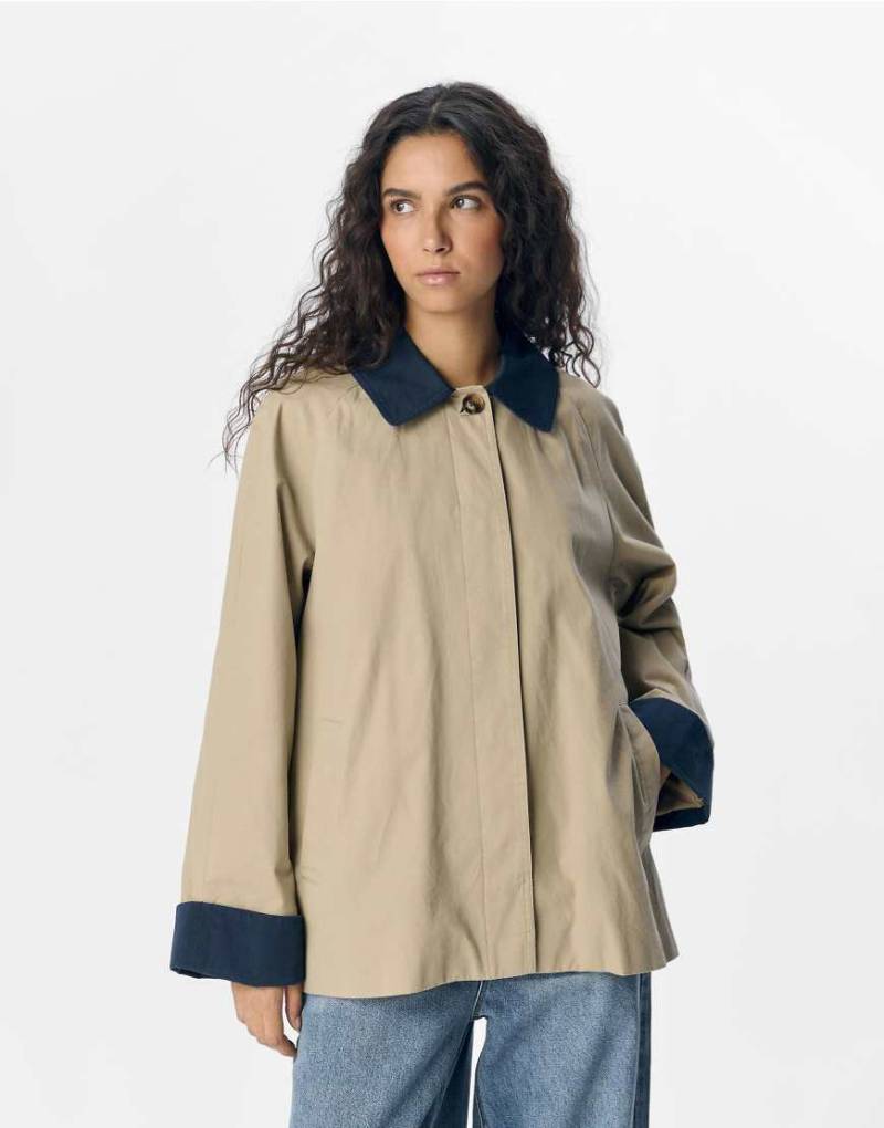 Object - Trenchcoat in Khaki-Grün von Object