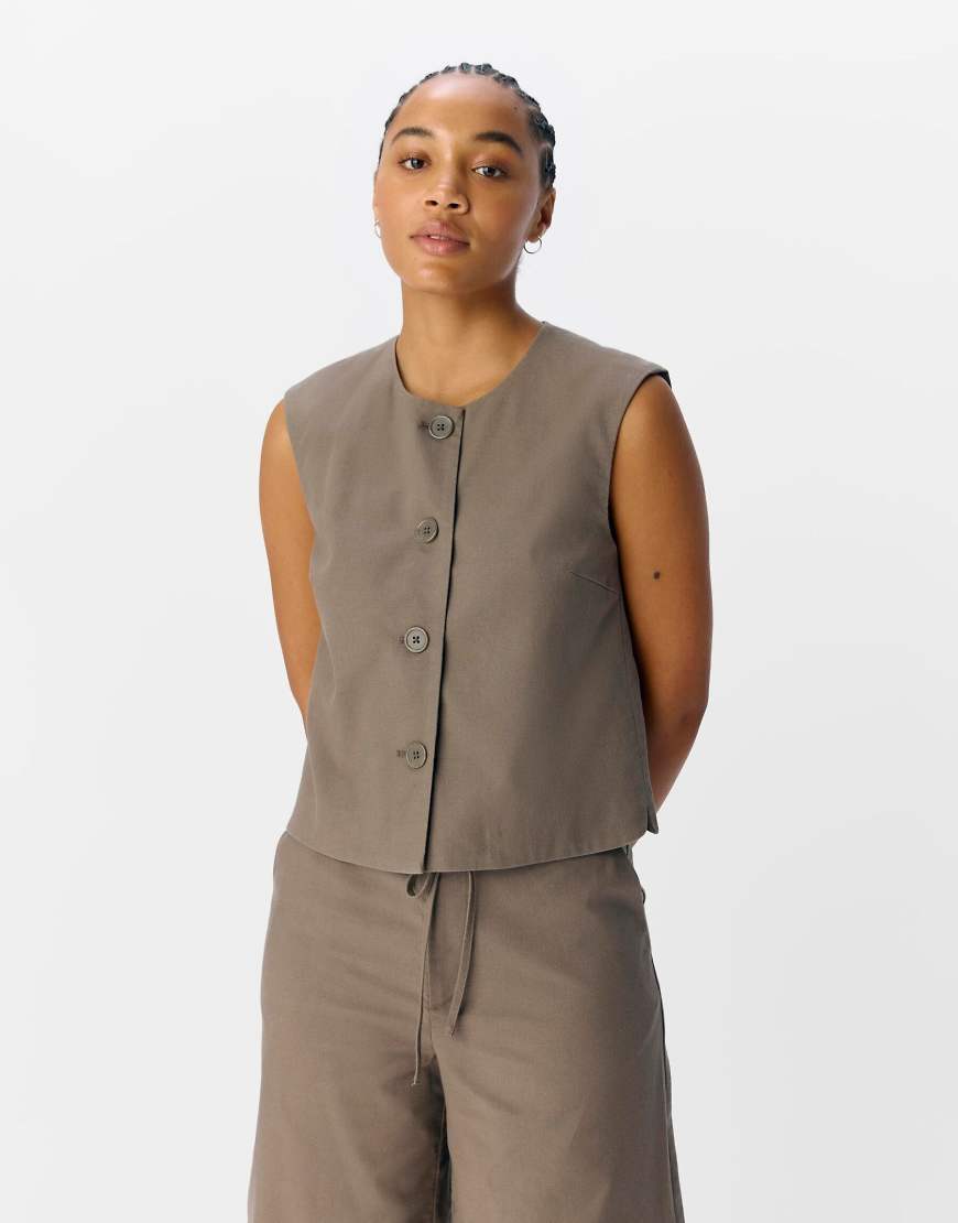 Object - Weste in Morchelbraun-Brown von Object