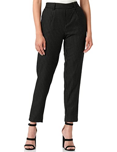 Object Damen Objlisa Slim Pants AOP Noos Hose, Black 2, 36 EU, 23036808 von Object