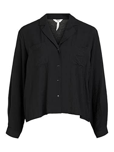 Object Damen Objseline L/S Shirt Noos Bluse, Schwarz, 42 EU von Object